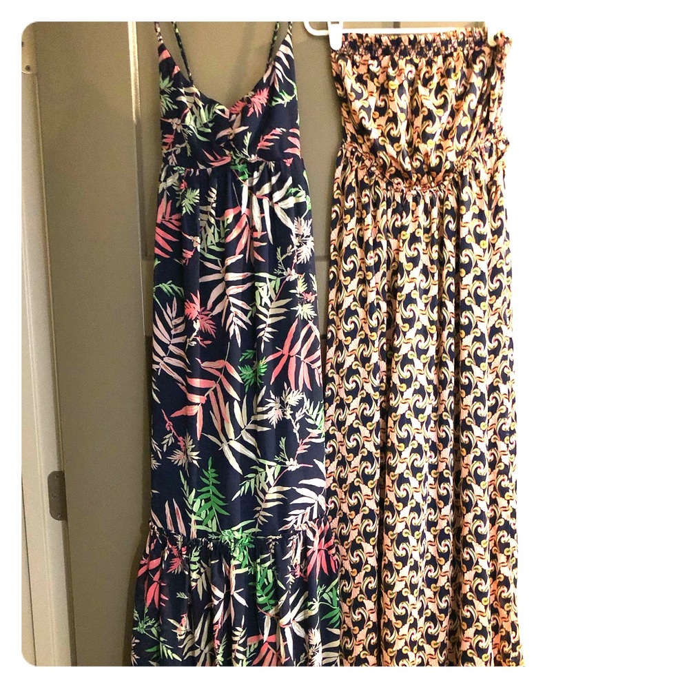 Pair of the Webster Miami maxi dresses tropical